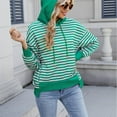 thumbnail image 5 of Ashirexll Hoodies for Women, Oversized Hoodies for Women, Ladies' Long Sleeve Hoodies with Pockets Fashion Striped Sweatshirts Pullover for Fall, 5 of 7