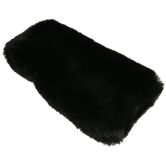 cipitness Faux Fur Hand Muffs Black Warm Faux Fur Winter Muffs for Men Girls