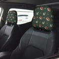 thumbnail image 4 of Headrest Covers for Cars Accessories Interior for Women Men 2Pcs - Green Snails Brown Hedgehogs Head Rest Cover for Car Decorations, Car Headrest Cover for Car Decor Interior, 4 of 8