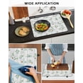 thumbnail image 5 of Large Induction Cooktop Protector Mat Daisy Stove Top Covers for Electric Stove, Spring Floral Eucalyptus Leaves Botanical Gray Wood Decorative Stove Burner Cover Mats, Glass Top Stove Cover, 5 of 7