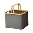 thumbnail image 2 of Lipstore Panier de Rangement Pliable avec Poignée Conteneur de Rangement Anti-Poussière Gris, 2 of 8