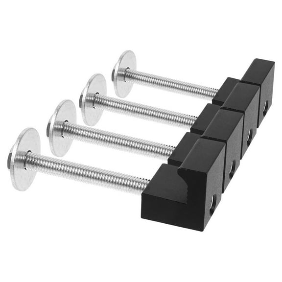 WORGEOUS 4pcs Aluminum Alloy Truck Tool Box Clamps J Hooks Mounting Kit Pickup Truck Toolbox Tie Downs Metal Tool Box Accessories