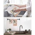 thumbnail image 5 of Pink Brown Cute Cat Kitchen Dish Towels for Drying Dishes Set of 4, Cartoon Funny Heater Cats Waffle Weave Microfiber Hand Tea Bathroom Towels Quick Dry & Absorbent Towel 15.7x23.6, 5 of 7