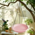 thumbnail image 1 of Comedero y bebedero colgante para pájaros, estación de agua para pájaros, decoración de jardín, comedero para colibríes al aire libre para balcón, , Rosa, 1 of 8