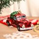 thumbnail image 5 of 1 unidad de camioneta con adorno de pino, adorno de árbol de Navidad para Navidad, hogar, decoración navideña, regalos, rojo, 5 of 5