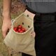 thumbnail image 5 of Bolsa de forraje para acampar al aire libre, bolsa de cinturón de cuero impermeable, bolsa de frutas para colgar en la cintura, bolsa de herramientas, jungla, 5 of 5