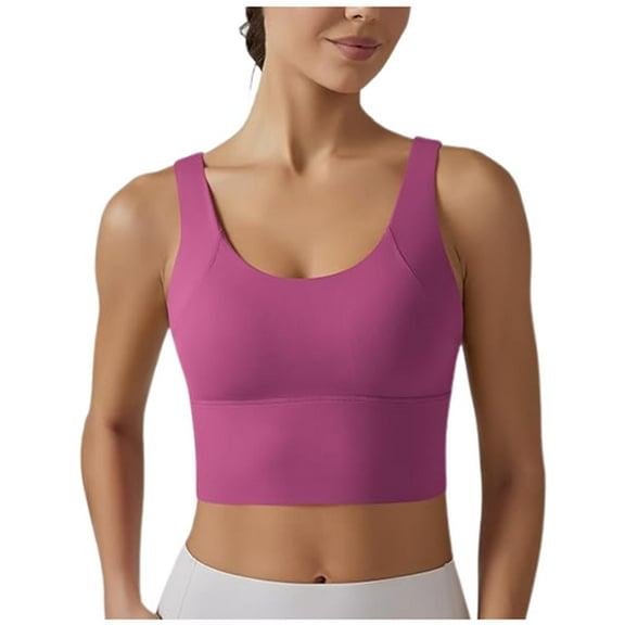 XFHLMJFF Ladies Sports Bra Fashionable Casual V Shaped Beautiful Back Solid Color Integrated Cup Tight Fit High Elasticity Running Fitness Yoga Bra