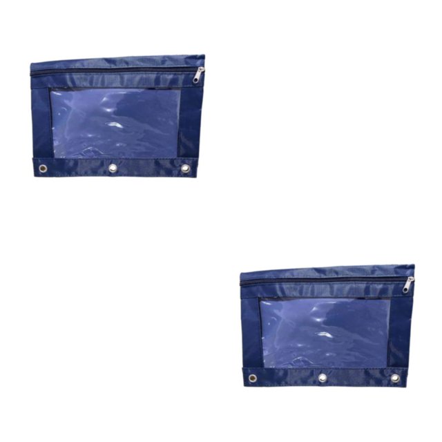 Baohd Pochette Pratique pour Ranger et Trier les Fournitures de Bureau Pochette Durable Zippée Bleu Marine 2ensemble