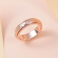 thumbnail image 2 of Spinner Anxiety Ring for Women 925 Sterling Silver Vermeil Rose Gold Plated Size 8 Birthday Christmas Gifts for Women, 2 of 6