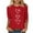 #071-Red, variant on ICHUANYI Valentine's Day Plus Size 3/4 Sleeve Tops for Women Graphic Crewneck Casual Cute Shirts Three Quarter Length Spring Blouses