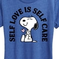 thumbnail image 3 of Peanuts - Self Love Is Self Care - Women's Short Sleeve Graphic T-Shirt, 3 of 6