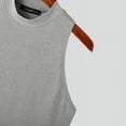 thumbnail image 6 of INCERUN Men's Sleeveless Vest Slim Fit Solid Color Half-collar Gym Tops, 6 of 8