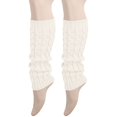 thumbnail image 5 of Fgnfyis Retro Knitted Leg Warmers Crochet Long Boot Socks Christmas Thickened Warm Socks for Women Adult Party Dance Yoga Knee High Stockings Beige, 5 of 5