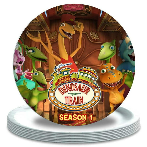 Dinosaur Train Birthday Decorations Plates Party Supplies Tableware Disposable Dinnerware