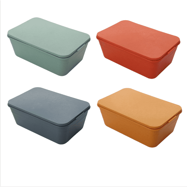 Recipiente Para Almacenar Alimentos Recipiente hermético de plástico apilable de 1 cuarto de galón para almacenar alimentos,con tapa,ideal para preparar comidas y organizar la despensa (1 pieza). Rkxz