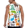 thumbnail image 3 of Haiem Animals Men Workout Tank Top Gym Bodybuilding Sleeveless Muscle T Shirts Athletic Tank Breathable Workout Shirt-Small, 3 of 9