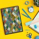 thumbnail image 5 of Cuadros Decorativos Cuaderno de oficina con forma especial de mosaico de diamantes para Ehuebsd manualidades cuaderno de dibujo con flores y hojas bordado de punto de cruz, 5 of 9