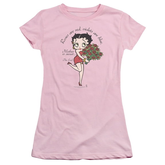Betty Boop Mother Is Sweet S/S Junior Women's T-Shirt Sheer Pink