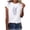White, variant on Women's Dandelion Print T Shirts Cute Graphic Tees Short Sleeve Summer Cotton Tee Tops