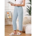 thumbnail image 2 of DARING DIVA Women's Fleece Fuzzy Elastic Waistband Lounge Pants XS Sky Blue, 2 of 6