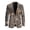 Camo Hunting Leaf Printed, variant on Casual Blazer Suit Jacket for Men Tropical Hibiscus Leaves Plumeria Regular Fit Sport Coat with 2 Side Pockets One Button Long Sleeve Sportcoat,S