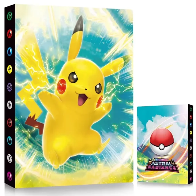 Trading Card Holder Card Album Binder, Protection Folder Book Collectible Card Album, 4-Pocket with 30-Pages 240-Trading Cards Capacity, Present for Children(CK2)