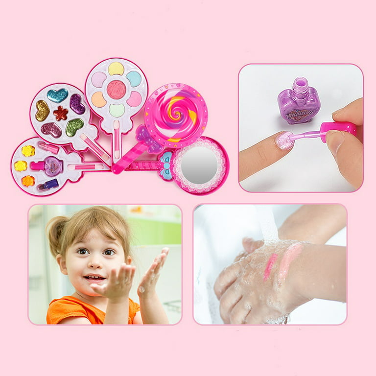 DABOOM Kids Girls Lollipop Shaped Cosmetics Play - Fashion Makeup Kit for Kids, 2/4 Layer - Walmart.com