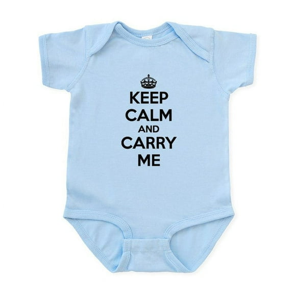 CafePress - Keep Calm And Carry Me Body Suit - Baby Light Bodysuit, Size Newborn - 24 Months