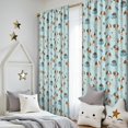 thumbnail image 5 of Beagle and Bone Blue Pattern Insulated Teens Curtains Set Of 2, Bedroom Essentials, Toddler Room Decor 52x84in(132x213cm), 5 of 5