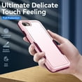 thumbnail image 2 of for iPhone X/XS Case, Phone Case Heavy Duty 2 in 1 Full Body Rugged Shockproof Hybrid Hard PC Soft TPU Bumper Drop Protective Girls Women Boy Men Covers for iPhone X/XS, Pink+Rose, 2 of 6