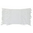 thumbnail image 1 of Stylish Fringe Tassels Decorative Cotton Throw Pillow (White, 12"x20" Case+Insert), 1 of 3
