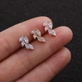 thumbnail image 2 of HOOUN 1* Stainless Steel Jewelry Dangle Nose Studs Nose Rings Nose Nails Body Piercing-21, 2 of 9