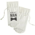 thumbnail image 2 of Best Man Cotton Canvas Wine Bag, 2 of 4