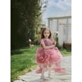 thumbnail image 3 of New style girl and baby one-year-old dress, infant and toddler off-the-shoulder puff cake skirt, children's wedding dress, 3 of 5