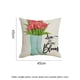 thumbnail image 2 of Funda de almohada con estampado de primavera, ramo de flores de coche de lino, funda de cojín para el hogar, funda de almohada para dormitorio Vhermosa CPB-US-XD2378-4, 2 of 5