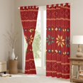 thumbnail image 3 of Manfei Modern Geometric Flower Blackout Curtains Set of 2 (52x84 Each),Rhombus Triangle Pattern Window Curtains,Red Blue Curtains and Drapes For Men Women,Super Cozy Room Decor, 3 of 6