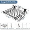 thumbnail image 3 of 4 Pack Garage Wall Shelf, Wall Mounted Storage Shelves, Heavy Duty Metal Shelves for Room Wall, Loads 160 LBS Floating Shelves Mesh Storage Rack for Garage, Office, Basement,Wall Cabinet and Kitchen, 3 of 8