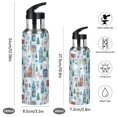 thumbnail image 2 of Yayeee 33oz Insulated Water Bottle Double Wall Stainless Steel with Flip Straw Lid, Snowy Christmas Pattern, 2 of 7