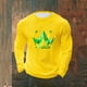 thumbnail image 2 of Ceisia Men's Mardi Gras Glitter Crown Print Waffle Knit Crew Neck Long Sleeve T-Shirt Gift, 2 of 5