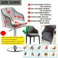 thumbnail image 5 of LKJYER Set of 2/4 Curved Bar Stool Slipcovers with Backs and Arms, Stretch Swivel High Chair Protector for Counter Kitchen Dining Room Pub Stool Cover, 5 of 8