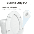 thumbnail image 3 of LUXE TS1008E Elongated Comfort Fit Toilet Seat with Slow Close, Quick Release Hinges, and Non-Slip Bumpers (White), 3 of 9