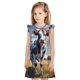thumbnail image 1 of Balery Colorful Cow Pasture Camisón de princesa para niñas, pijama de algodón con mangas abullonadas, suave y bonito.-XX-Large, 1 of 6