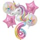 thumbnail image 1 of 1 Juego de Globos de unicornio arcoíris de 32 pulgadas, Globos de aluminio con número, 1er, decoraciones para fiesta de cumpleaños, Baby Shower, 1 of 4