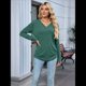 thumbnail image 4 of Camisetas de Mujer con Cuello en V, Larga, Informales, Básicas, Lisas y Suaves Verde Oscuro M, 4 of 10