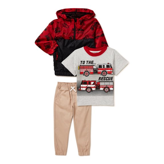 Little Rebels Toddler Boys Hoodie, Tee and Joggers Set, 3-Piece, Sizes 2T-4T
