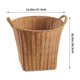 thumbnail image 2 of Cesta de flores tejida, cesta de flores decorativa, cesta de almacenamiento de artículos diversos con asas, 2 of 7