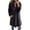 Black, variant on Clothes Womens cardigans lightweight dressy Mid-length Fall-winter Mink Hooded Plus-size Thick Faux Coat