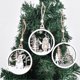 thumbnail image 3 of 6 piezas de decoración navideña colgante hueco regalos redondos antidecoloración con cordón diseño de escena de madera Feliz Navidad alce Papá Noel muñeco de nieve colgante recuerdo de fiesta, C, 3 of 5