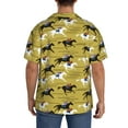 thumbnail image 5 of Haiem Horsemen In Horseraces Men's Casual Shirts Short Sleeve Button Down Shirts Fashion Textured Summer Beach Shirt-Medium, 5 of 7