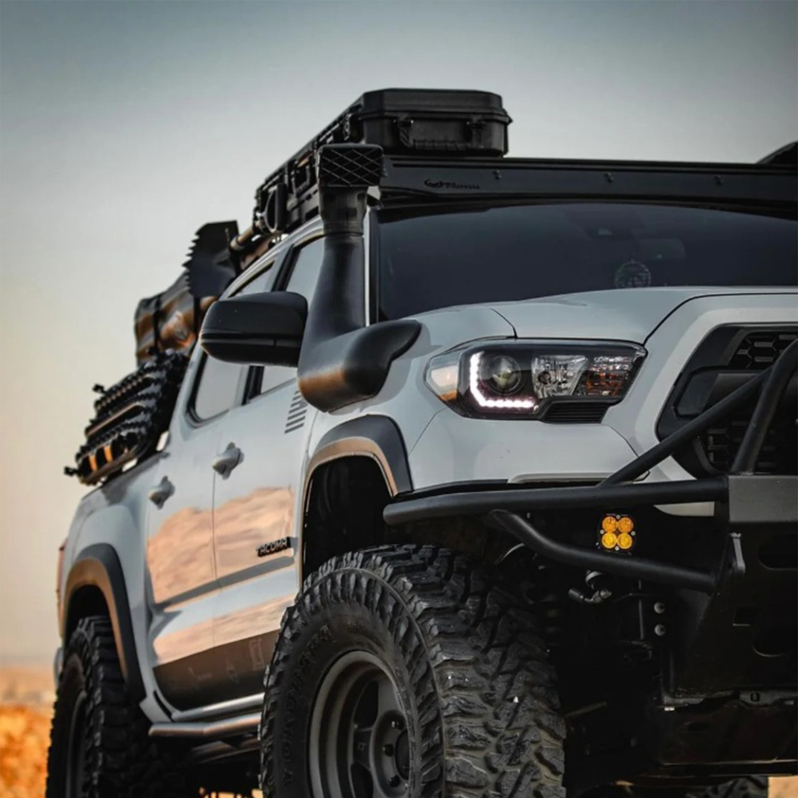 Air Intake Ram Snorkel Kit for 2005-2015 Toyota Tacoma Rolling Head 2.7L V4 4.0L V6 Off Road Desert Flood Water Crossing Heavy Duty